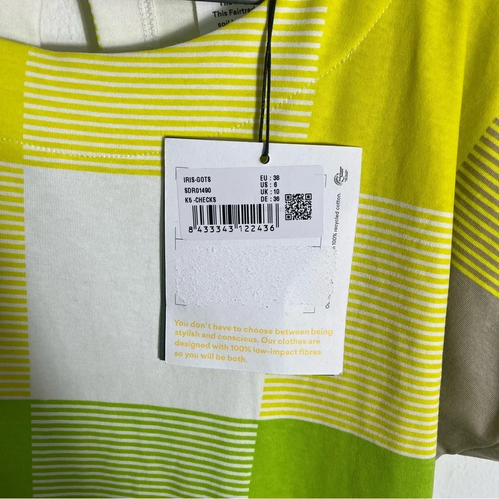 SKFK‎ Iris Neon Checkered Maxi Shirt Dress